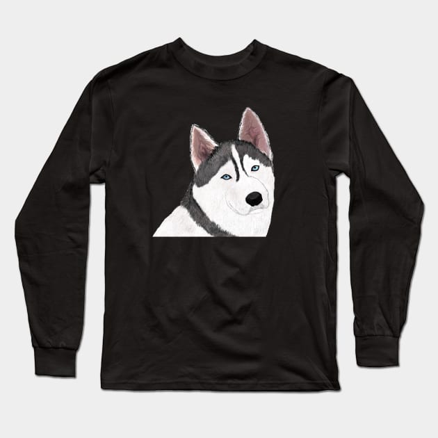 Husky Long Sleeve T-Shirt by ArtistsQuest